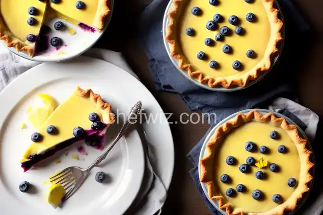 Lemon Blueberry Custard Pie