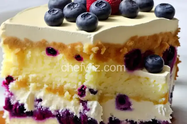 Lemon Blueberry Mousse Cake