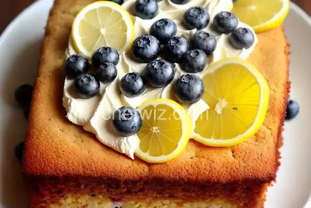 Lemon Blueberry Poke Cake