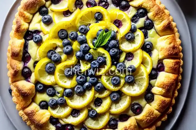 Lemon-Blueberry Puff Pastry Tart