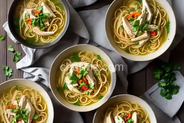 Lemon Chicken Soup with Spaghetti