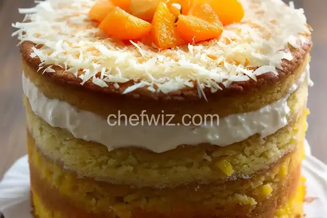 Lemon Coconut Apricot Cake