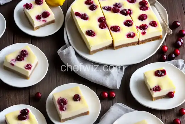 Lemon Cranberry Cheesecake Bars