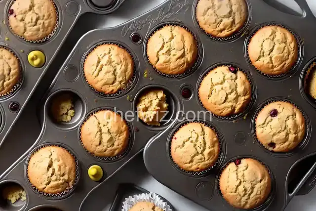 Lemon Cranberry Whole Wheat Muffins