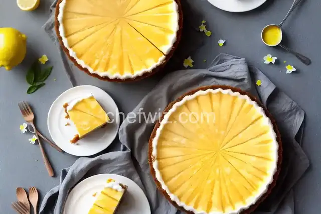 Lemon Curd Marbled Cheesecake