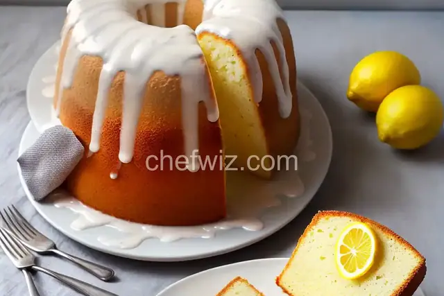 Lemon-Glazed Lemon Angel Food Cake