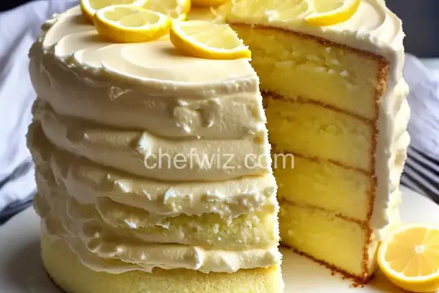Lemon Layer Cake with Lemon Cream Filling and Frosting