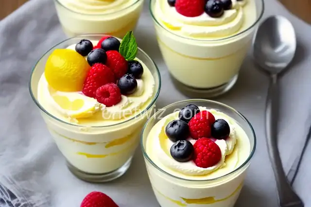 Lemon Mousse with Berries