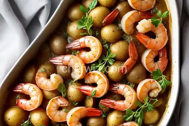 Lemon-Oregano Shrimp and Tiny Potatoes