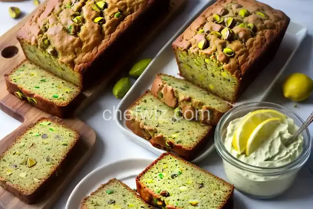 Lemon Pistachio Zucchini Bread