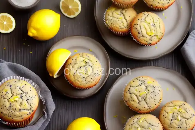 Lemon Poppyseed Muffins with Lemon Glaze