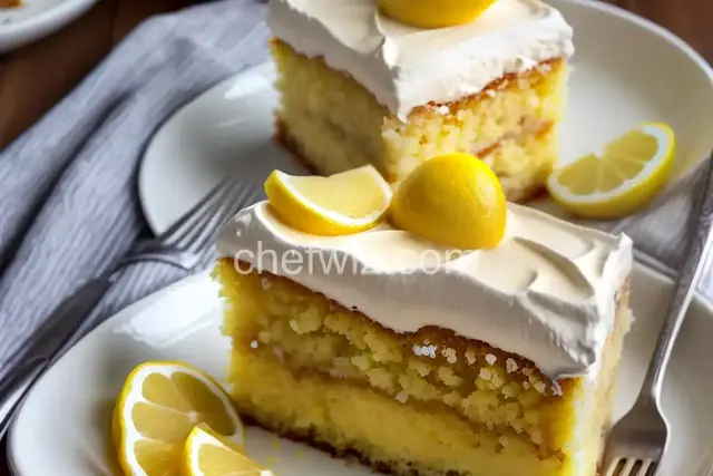 Lemon Pudding Poke Cake