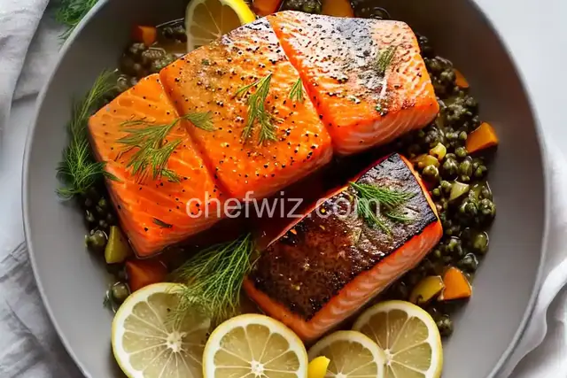 Lemon-Saffron Salmon With Dill Rice