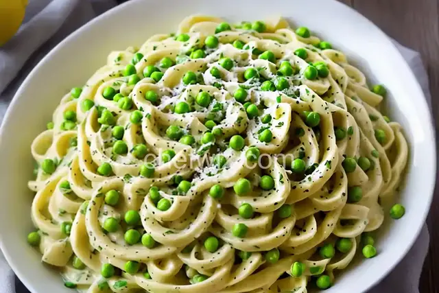 Lemon and Pea Alfredo