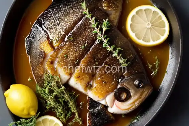 Lemon and Thyme Seared Black Bass