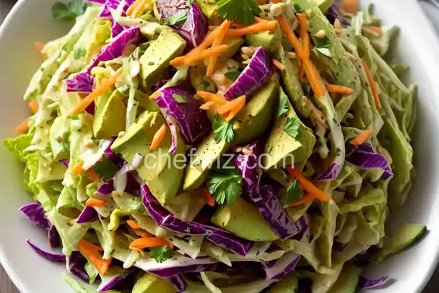 Lemony Cabbage-Avocado Slaw
