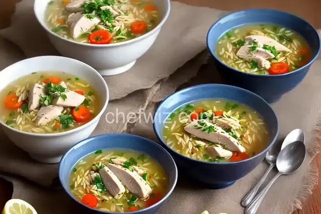 Lemony Chicken and Orzo Soup