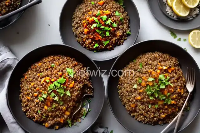 Lemony Lentils and Rice With Caramelized Onions