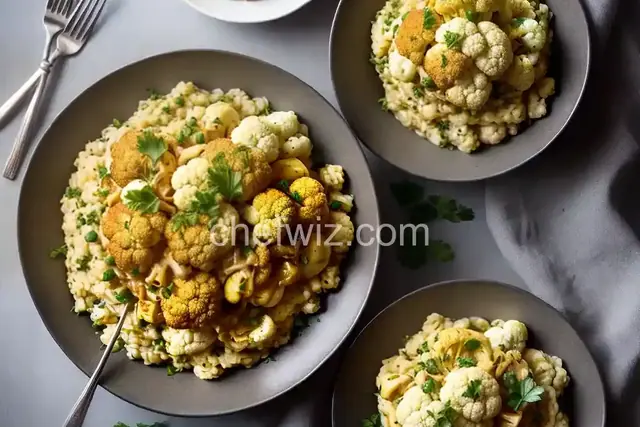 Lemony Roasted Cauliflower Risotto