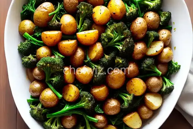 Lemony Roasted Potatoes & Broccoli Rabe