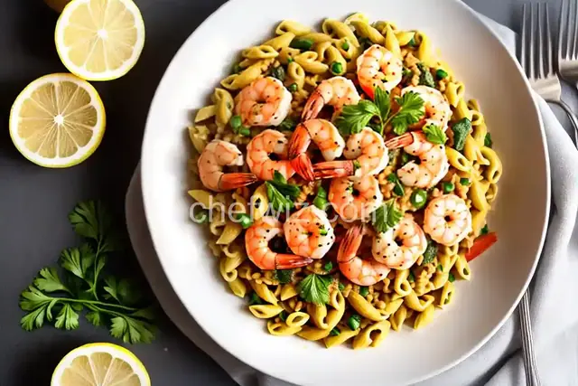 Lemony Shrimp Cavatappi