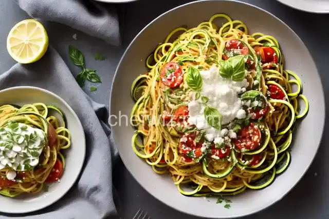 Lemony Spaghetti and Zucchini