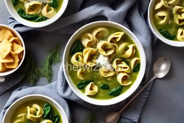 Lemony Tortellini Soup With Spinach and Dill