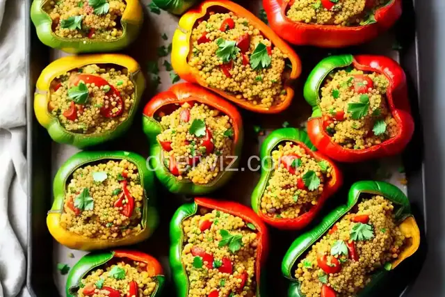 Lentil & Couscous Stuffed Peppers