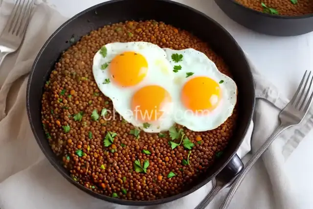 Lentils with Fried Eggs