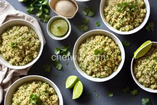 Lime Cilantro Cauliflower Rice