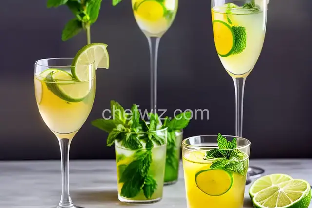 Lime-oncello Spritzers with Mint
