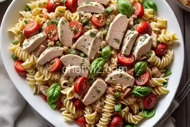 Little Nancy's Pasta Salad with Fruit and Chicken