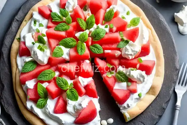 Loaded Yogurt Watermelon Pizza