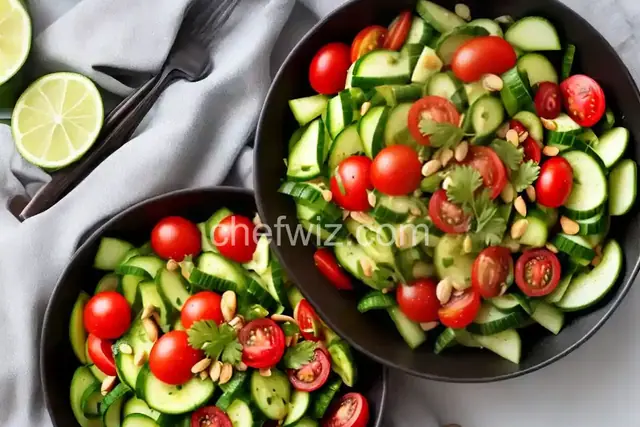 Long Bean, Cucumber, and Tomato Salad