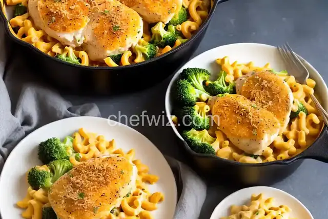 Mac and Cheddar Cheese with Chicken and Broccoli