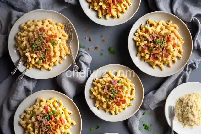 Macaroni and Cheese with Caramelized Onions and Bacon