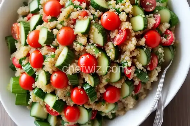 Make-Ahead Quinoa Salad With Cucumber, Tomato, and Herbs Recipe