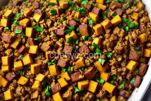 Make-Ahead Sausage and Caramelized Onion Stuffing