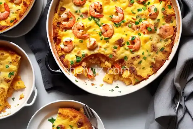 Make-Ahead Shrimp and Cheese Brunch Casserole