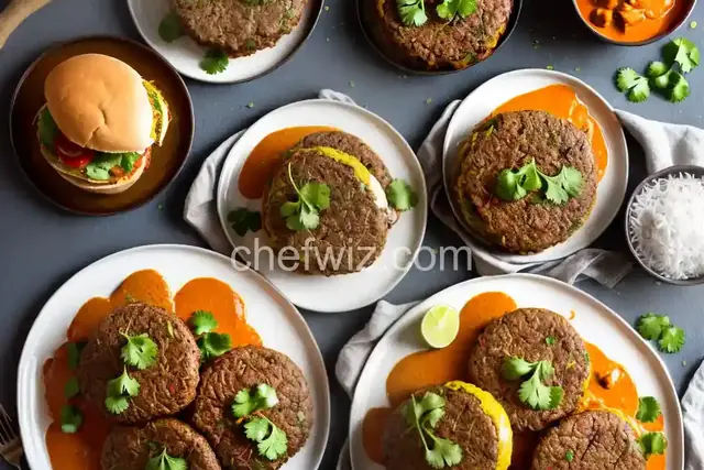 Malaysian Indian Curry-Spiced Beef Burgers