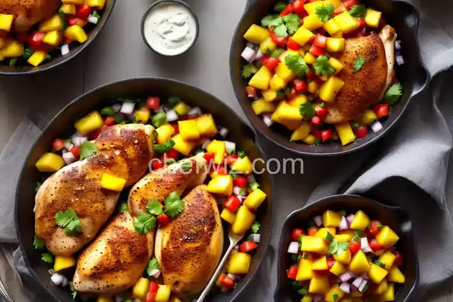 Mambo Chicken with Mango Salsa