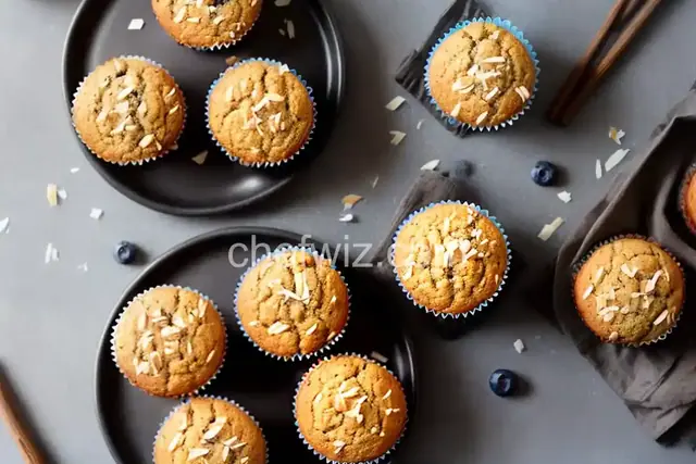 Mango Blueberry Muffins With Coconut Streusel