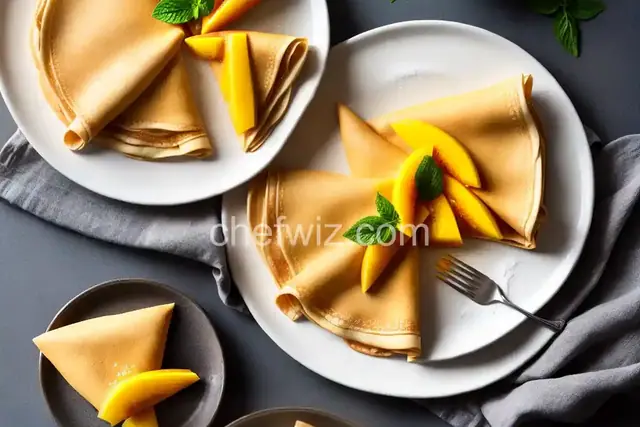Mango Crepes a la Mode