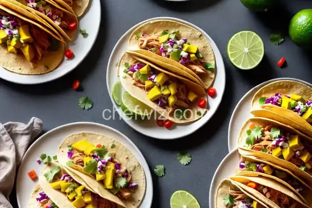 Mango-Lime Shredded Chicken Tacos