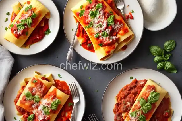 Manicotti with Meat Sauce
