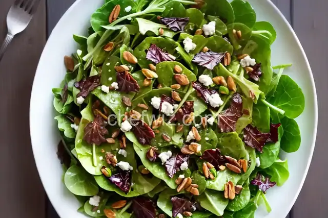 Maple-Dijon Brussels Leaf Salad