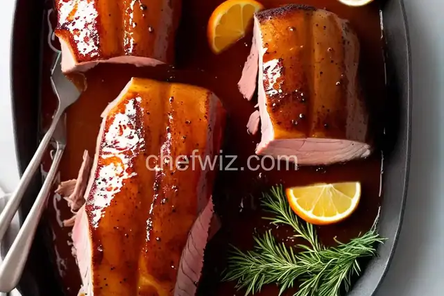 Maple Orange Bourbon Glazed Ham
