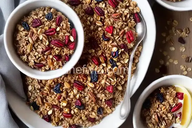 Maple Pecan Granola with Dried Fruit