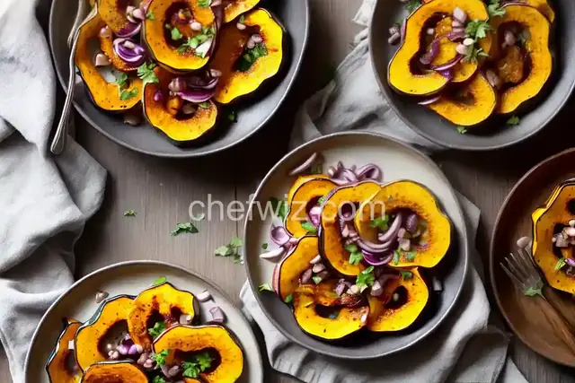 Maple-Roasted Delicata Squash with Red Onion