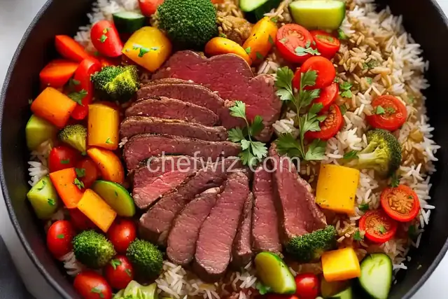 Maqlubeh (Palestinian Upside Down Meat, Vegetables, and Rice)
